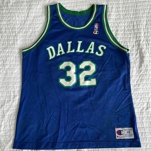 Vintage Jamal Mashburn Dallas Mavericks Champion Jersey